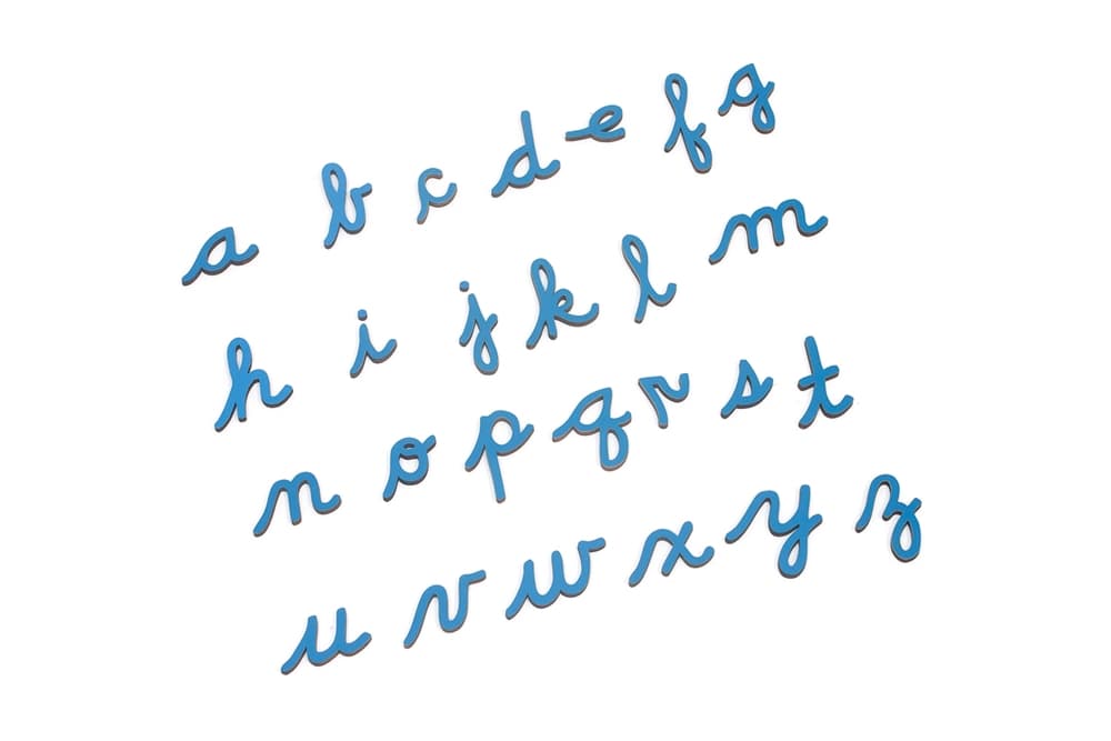 Small Movable Alphabet: Cursive - Blue