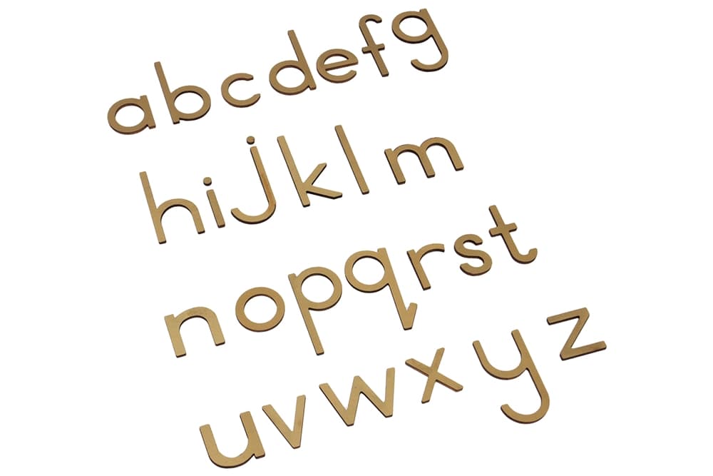 Small Movable Alphabet: Lowercase - Gold