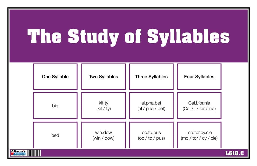 The Study of Syllables: Cards