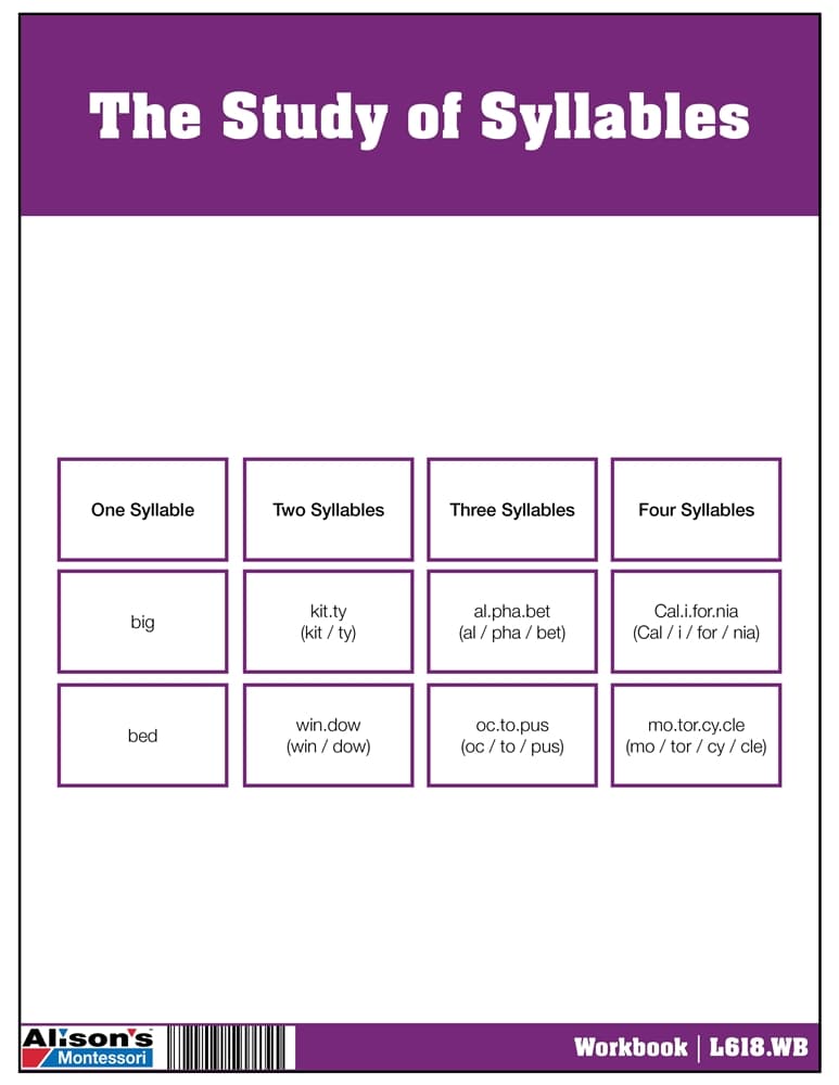 The Study of Syllables: Workbook