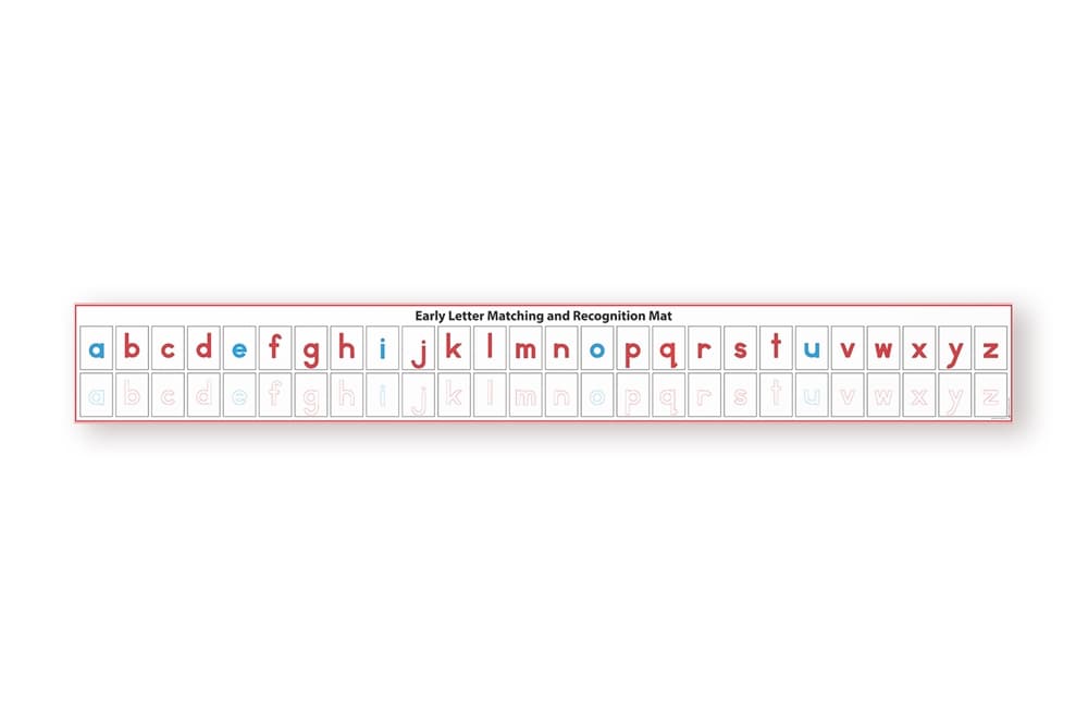 Early Letter Matching and Recognition Mat