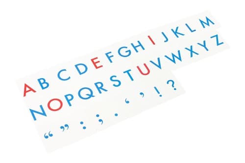 Blue Plastic Letters w/ Red Vowels (No Box)