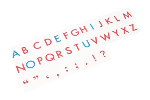 Red Plastic Letters w/ Blue Vowels (No Box)