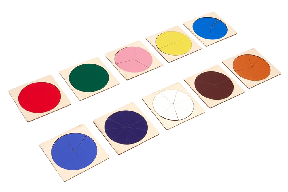 Wooden Color Bead Stairs Fractions 1-10
