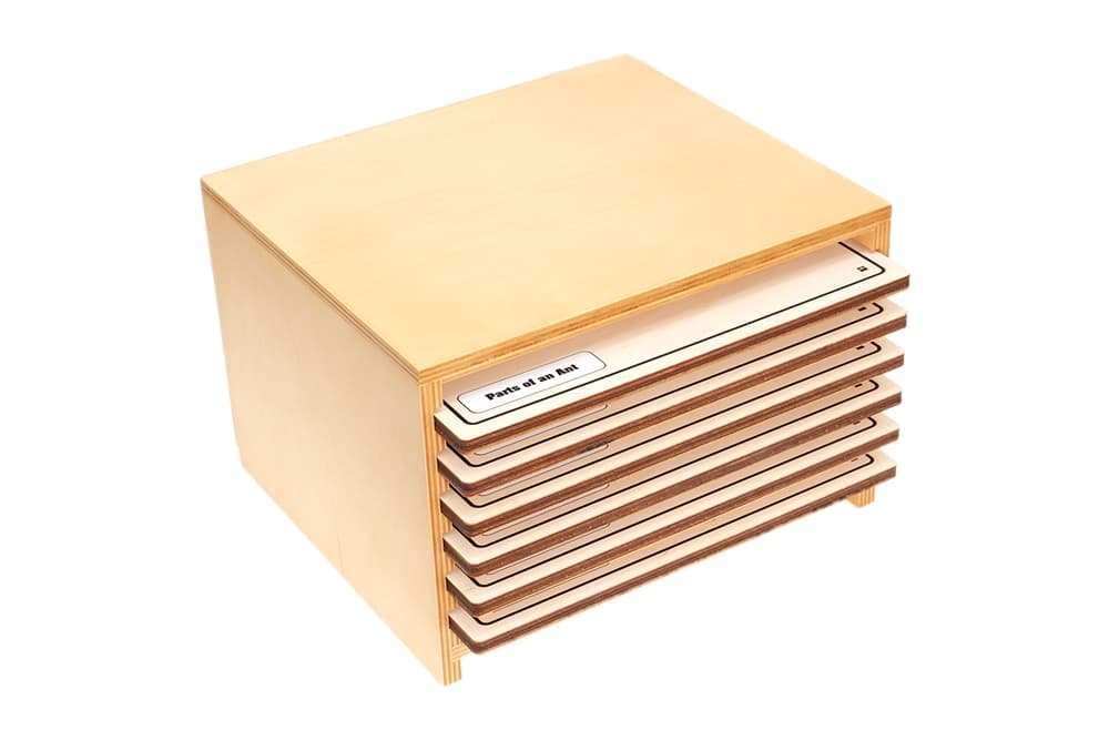 Cabinet for 6 Knobbed Animal Puzzles