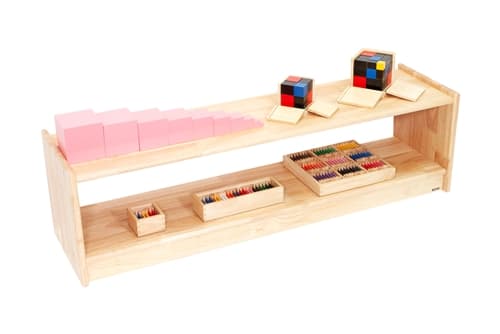 One Tier Shelf 13" High - Rubberwood