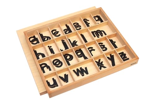 Small Movable Alphabet: Print - Black (PQ)