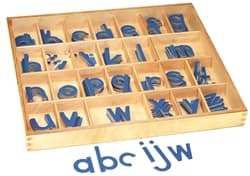 Small Movable Alphabet: Blue - Print (PQ)