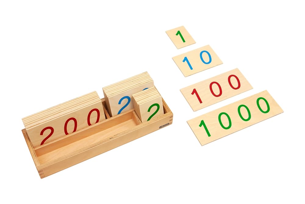 Large Wooden Number Cards 1-1000