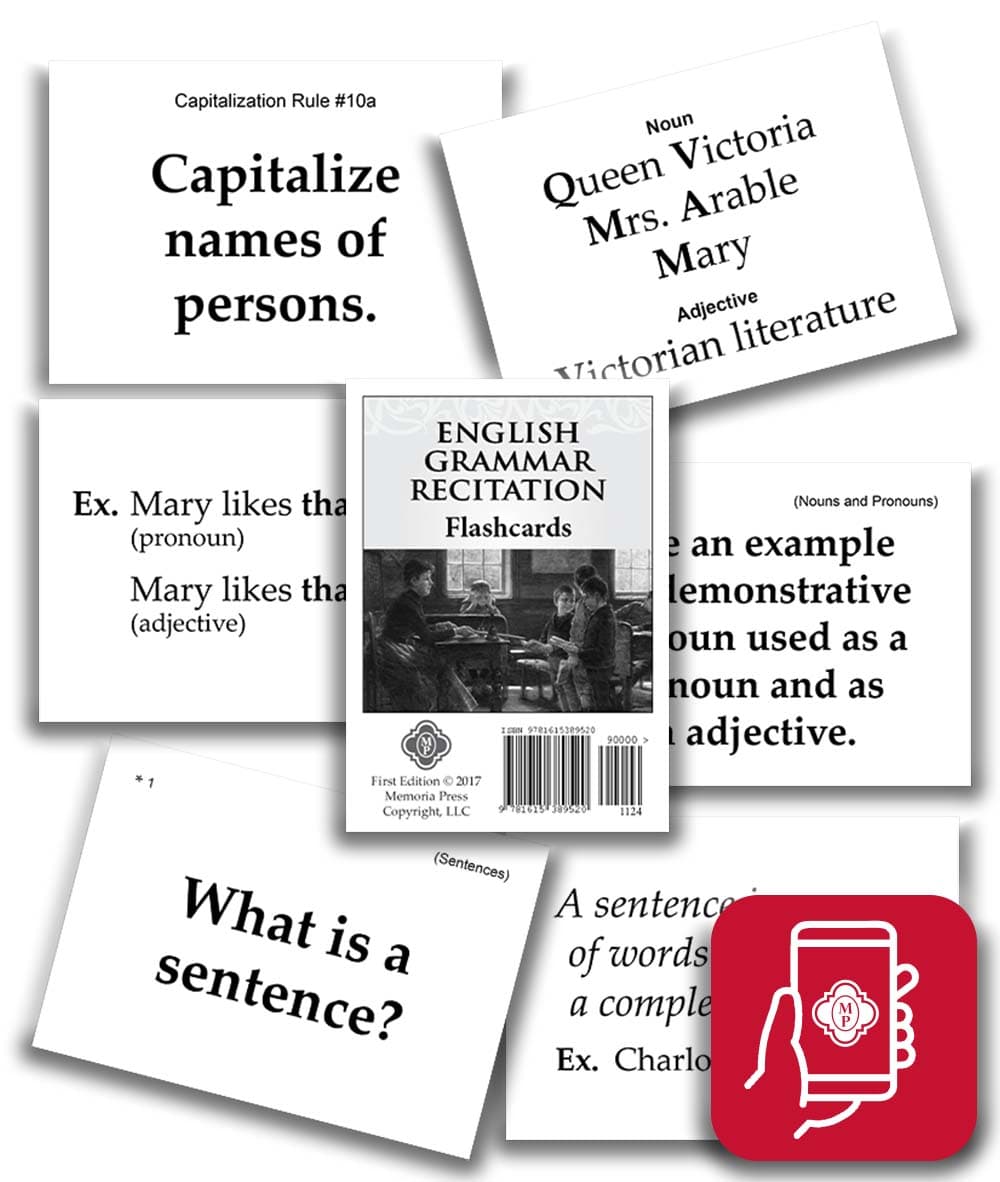 English Grammar Recitation Flashcards (App Access